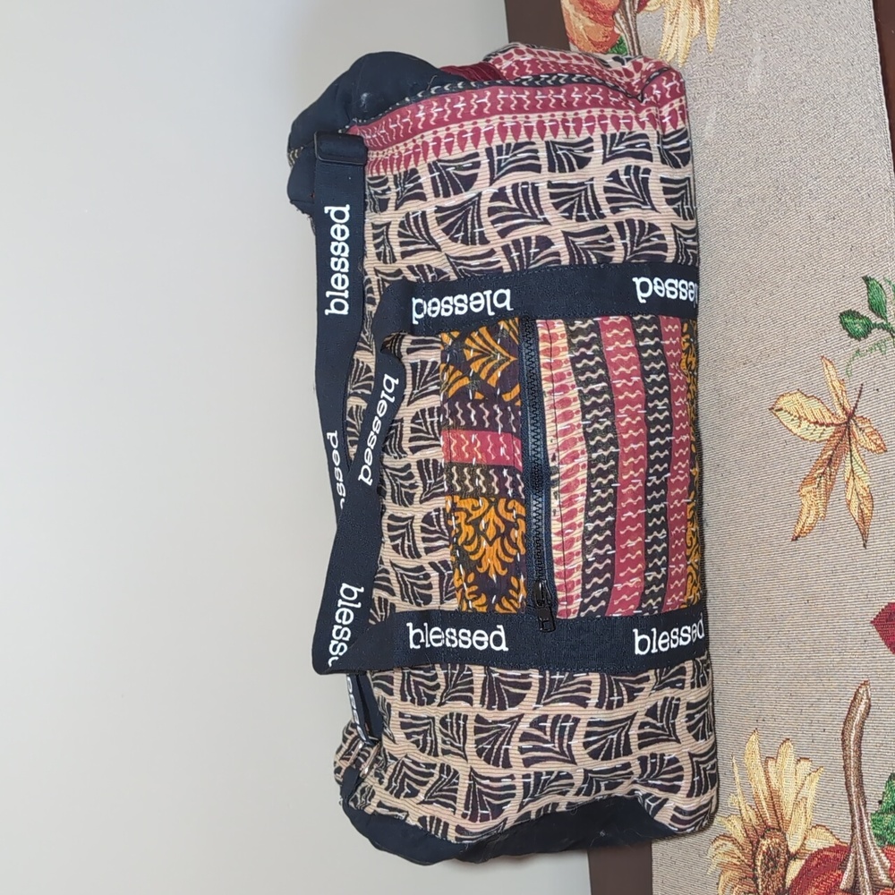 NWOT Handmade "Blessed" Duffle Bag